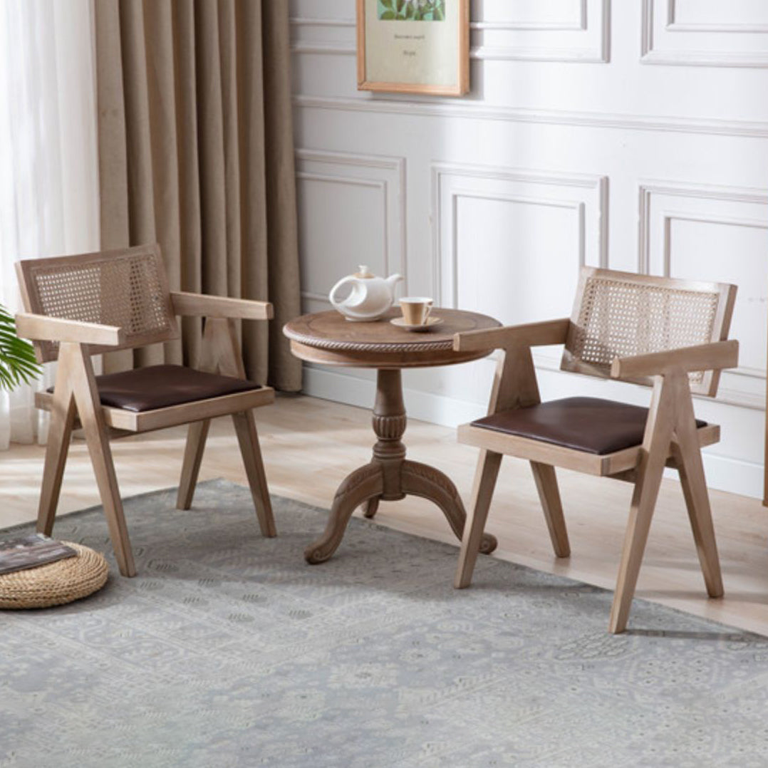 Farmhouse Style Ash Wood Chair Open Back Dining Room Kitchen Arm Chairs Set Clearhalo ' kitchen&dining_furn' 'Dining Chairs' 'Dining Tables & Seating' 'dining_chair' 'furn' 'furn_dining_chair' 'Furniture' 'furniture_dining_chair' 'Kitchen & Dining Furniture' 'kitchen' 3725158