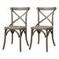 Bentwood Armless Dining Chairs Oak Cross Back Side Chair with Wood Legs Wood 2 Piece Set Clearhalo ' kitchen&dining_furn' 'Dining Chairs' 'Dining Tables & Seating' 'dining_chair' 'furn' 'furn_dining_chair' 'Furniture' 'furniture_dining_chair' 'Kitchen & Dining Furniture' 'kitchen' 3725197