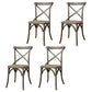 Bentwood Armless Dining Chairs Oak Cross Back Side Chair with Wood Legs Wood 4 Piece Set Clearhalo ' kitchen&dining_furn' 'Dining Chairs' 'Dining Tables & Seating' 'dining_chair' 'furn' 'furn_dining_chair' 'Furniture' 'furniture_dining_chair' 'Kitchen & Dining Furniture' 'kitchen' 3725199