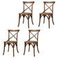 Bentwood Armless Dining Chairs Oak Cross Back Side Chair with Wood Legs Distressed Wood 4 Piece Set Clearhalo ' kitchen&dining_furn' 'Dining Chairs' 'Dining Tables & Seating' 'dining_chair' 'furn' 'furn_dining_chair' 'Furniture' 'furniture_dining_chair' 'Kitchen & Dining Furniture' 'kitchen' 3725205