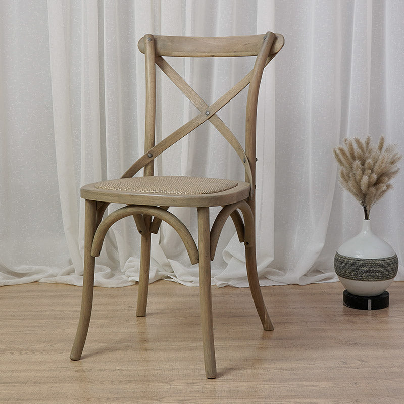 Bentwood Armless Dining Chairs Oak Cross Back Side Chair with Wood Legs Light Wood 1 Piece Clearhalo ' kitchen&dining_furn' 'Dining Chairs' 'Dining Tables & Seating' 'dining_chair' 'furn' 'furn_dining_chair' 'Furniture' 'furniture_dining_chair' 'Kitchen & Dining Furniture' 'kitchen' 3725212