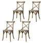 Bentwood Armless Dining Chairs Oak Cross Back Side Chair with Wood Legs Light Wood 4 Piece Set Clearhalo ' kitchen&dining_furn' 'Dining Chairs' 'Dining Tables & Seating' 'dining_chair' 'furn' 'furn_dining_chair' 'Furniture' 'furniture_dining_chair' 'Kitchen & Dining Furniture' 'kitchen' 3725214