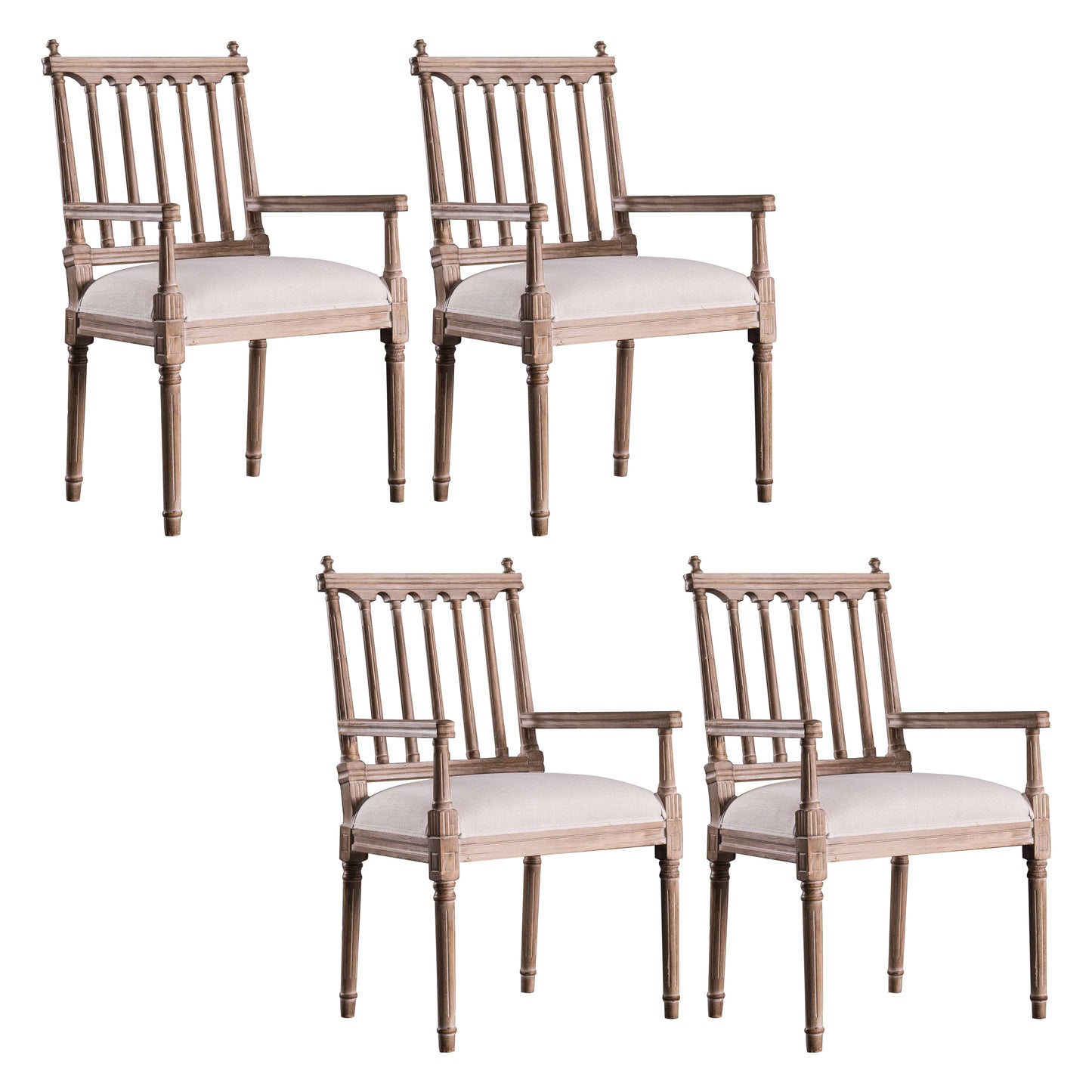 Traditional Study Room Leather Arm Chair Walnut Slat Back Dining Chair Light Gray 4 Piece Set Clearhalo ' kitchen&dining_furn' 'Dining Chairs' 'Dining Tables & Seating' 'dining_chair' 'furn' 'furn_dining_chair' 'Furniture' 'furniture_dining_chair' 'Kitchen & Dining Furniture' 'kitchen' 3725217