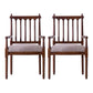Traditional Study Room Leather Arm Chair Walnut Slat Back Dining Chair Gray Coffee 2 Piece Set Clearhalo ' kitchen&dining_furn' 'Dining Chairs' 'Dining Tables & Seating' 'dining_chair' 'furn' 'furn_dining_chair' 'Furniture' 'furniture_dining_chair' 'Kitchen & Dining Furniture' 'kitchen' 3725222