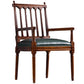 Traditional Study Room Leather Arm Chair Walnut Slat Back Dining Chair Clearhalo ' kitchen&dining_furn' 'Dining Chairs' 'Dining Tables & Seating' 'dining_chair' 'furn' 'furn_dining_chair' 'Furniture' 'furniture_dining_chair' 'Kitchen & Dining Furniture' 'kitchen' 3725224
