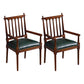 Traditional Study Room Leather Arm Chair Walnut Slat Back Dining Chair Blackish Green 2 Piece Set Clearhalo ' kitchen&dining_furn' 'Dining Chairs' 'Dining Tables & Seating' 'dining_chair' 'furn' 'furn_dining_chair' 'Furniture' 'furniture_dining_chair' 'Kitchen & Dining Furniture' 'kitchen' 3725232