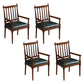 Traditional Study Room Leather Arm Chair Walnut Slat Back Dining Chair Blackish Green 4 Piece Set Clearhalo ' kitchen&dining_furn' 'Dining Chairs' 'Dining Tables & Seating' 'dining_chair' 'furn' 'furn_dining_chair' 'Furniture' 'furniture_dining_chair' 'Kitchen & Dining Furniture' 'kitchen' 3725233