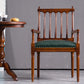 Traditional Study Room Leather Arm Chair Walnut Slat Back Dining Chair Clearhalo ' kitchen&dining_furn' 'Dining Chairs' 'Dining Tables & Seating' 'dining_chair' 'furn' 'furn_dining_chair' 'Furniture' 'furniture_dining_chair' 'Kitchen & Dining Furniture' 'kitchen' 3725235