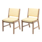 Nordic Style Upholstered Side Chairs Open Back Dining Side Chairs for Kitchen Yellow 2 Piece Set Clearhalo ' kitchen&dining_furn' 'Dining Chairs' 'Dining Tables & Seating' 'dining_chair' 'furn' 'furn_dining_chair' 'Furniture' 'furniture_dining_chair' 'Kitchen & Dining Furniture' 'kitchen' 3725240