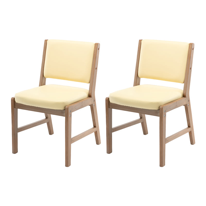 Nordic Style Upholstered Side Chairs Open Back Dining Side Chairs for Kitchen Yellow 2 Piece Set Clearhalo ' kitchen&dining_furn' 'Dining Chairs' 'Dining Tables & Seating' 'dining_chair' 'furn' 'furn_dining_chair' 'Furniture' 'furniture_dining_chair' 'Kitchen & Dining Furniture' 'kitchen' 3725240