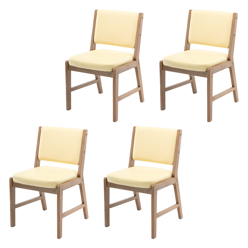 Nordic Style Upholstered Side Chairs Open Back Dining Side Chairs for Kitchen Yellow 4 Piece Set Clearhalo ' kitchen&dining_furn' 'Dining Chairs' 'Dining Tables & Seating' 'dining_chair' 'furn' 'furn_dining_chair' 'Furniture' 'furniture_dining_chair' 'Kitchen & Dining Furniture' 'kitchen' 3725241