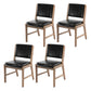 Nordic Style Upholstered Side Chairs Open Back Dining Side Chairs for Kitchen Black 4 Piece Set Clearhalo ' kitchen&dining_furn' 'Dining Chairs' 'Dining Tables & Seating' 'dining_chair' 'furn' 'furn_dining_chair' 'Furniture' 'furniture_dining_chair' 'Kitchen & Dining Furniture' 'kitchen' 3725247