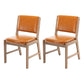 Nordic Style Upholstered Side Chairs Open Back Dining Side Chairs for Kitchen Orange 2 Piece Set Clearhalo ' kitchen&dining_furn' 'Dining Chairs' 'Dining Tables & Seating' 'dining_chair' 'furn' 'furn_dining_chair' 'Furniture' 'furniture_dining_chair' 'Kitchen & Dining Furniture' 'kitchen' 3725251