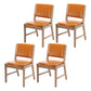 Nordic Style Upholstered Side Chairs Open Back Dining Side Chairs for Kitchen Orange 4 Piece Set Clearhalo ' kitchen&dining_furn' 'Dining Chairs' 'Dining Tables & Seating' 'dining_chair' 'furn' 'furn_dining_chair' 'Furniture' 'furniture_dining_chair' 'Kitchen & Dining Furniture' 'kitchen' 3725253