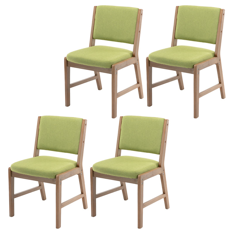 Nordic Style Upholstered Side Chairs Open Back Dining Side Chairs for Kitchen Green 4 Piece Set Clearhalo ' kitchen&dining_furn' 'Dining Chairs' 'Dining Tables & Seating' 'dining_chair' 'furn' 'furn_dining_chair' 'Furniture' 'furniture_dining_chair' 'Kitchen & Dining Furniture' 'kitchen' 3725259