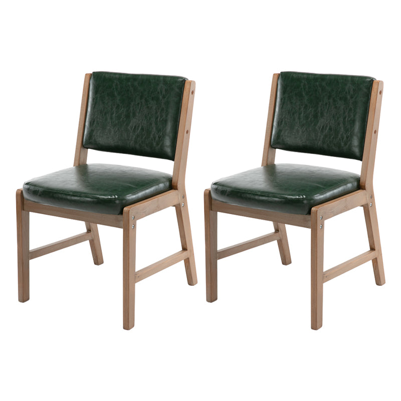 Nordic Style Upholstered Side Chairs Open Back Dining Side Chairs for Kitchen Blackish Green 2 Piece Set Clearhalo ' kitchen&dining_furn' 'Dining Chairs' 'Dining Tables & Seating' 'dining_chair' 'furn' 'furn_dining_chair' 'Furniture' 'furniture_dining_chair' 'Kitchen & Dining Furniture' 'kitchen' 3725261