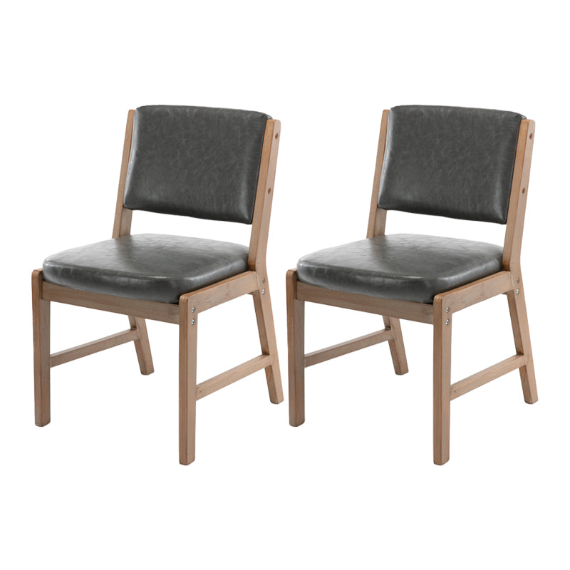 Nordic Style Upholstered Side Chairs Open Back Dining Side Chairs for Kitchen Dark Gray 2 Piece Set Clearhalo ' kitchen&dining_furn' 'Dining Chairs' 'Dining Tables & Seating' 'dining_chair' 'furn' 'furn_dining_chair' 'Furniture' 'furniture_dining_chair' 'Kitchen & Dining Furniture' 'kitchen' 3725264