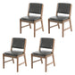 Nordic Style Upholstered Side Chairs Open Back Dining Side Chairs for Kitchen Dark Gray 4 Piece Set Clearhalo ' kitchen&dining_furn' 'Dining Chairs' 'Dining Tables & Seating' 'dining_chair' 'furn' 'furn_dining_chair' 'Furniture' 'furniture_dining_chair' 'Kitchen & Dining Furniture' 'kitchen' 3725265