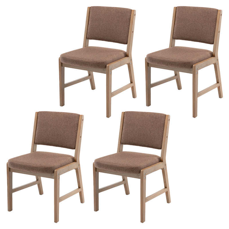 Nordic Style Upholstered Side Chairs Open Back Dining Side Chairs for Kitchen Brown 4 Piece Set Clearhalo ' kitchen&dining_furn' 'Dining Chairs' 'Dining Tables & Seating' 'dining_chair' 'furn' 'furn_dining_chair' 'Furniture' 'furniture_dining_chair' 'Kitchen & Dining Furniture' 'kitchen' 3725271
