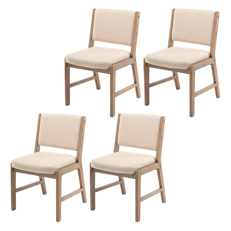 Nordic Style Upholstered Side Chairs Open Back Dining Side Chairs for Kitchen Khaki 4 Piece Set Clearhalo ' kitchen&dining_furn' 'Dining Chairs' 'Dining Tables & Seating' 'dining_chair' 'furn' 'furn_dining_chair' 'Furniture' 'furniture_dining_chair' 'Kitchen & Dining Furniture' 'kitchen' 3725277