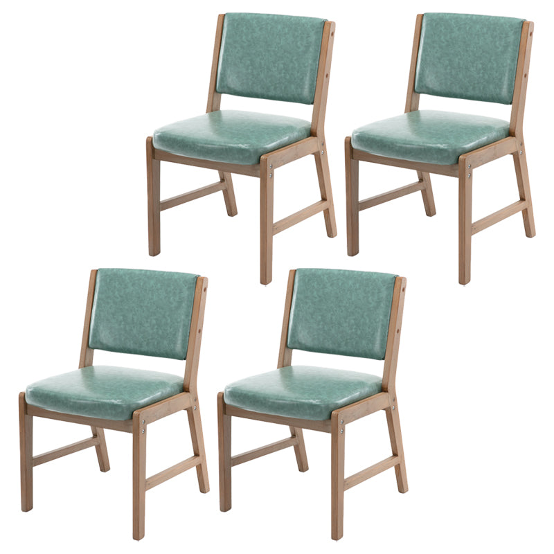 Nordic Style Upholstered Side Chairs Open Back Dining Side Chairs for Kitchen Lake Blue 4 Piece Set Clearhalo ' kitchen&dining_furn' 'Dining Chairs' 'Dining Tables & Seating' 'dining_chair' 'furn' 'furn_dining_chair' 'Furniture' 'furniture_dining_chair' 'Kitchen & Dining Furniture' 'kitchen' 3725280