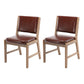 Nordic Style Upholstered Side Chairs Open Back Dining Side Chairs for Kitchen Dark Brown 2 Piece Set Clearhalo ' kitchen&dining_furn' 'Dining Chairs' 'Dining Tables & Seating' 'dining_chair' 'furn' 'furn_dining_chair' 'Furniture' 'furniture_dining_chair' 'Kitchen & Dining Furniture' 'kitchen' 3725282