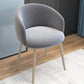 Home Scandinavian Arm Chair Parsons Back Metal Upholstered Dining Room Chair Light Gray 1 Piece Clearhalo ' kitchen&dining_furn' 'Dining Chairs' 'Dining Tables & Seating' 'dining_chair' 'furn' 'furn_dining_chair' 'Furniture' 'furniture_dining_chair' 'Kitchen & Dining Furniture' 'kitchen' 3725287