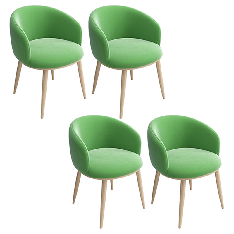 Home Scandinavian Arm Chair Parsons Back Metal Upholstered Dining Room Chair Green 4 Piece Set Clearhalo ' kitchen&dining_furn' 'Dining Chairs' 'Dining Tables & Seating' 'dining_chair' 'furn' 'furn_dining_chair' 'Furniture' 'furniture_dining_chair' 'Kitchen & Dining Furniture' 'kitchen' 3725288