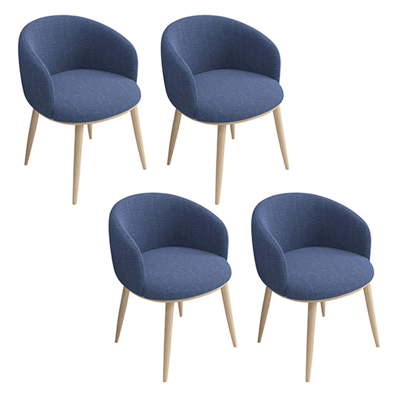 Home Scandinavian Arm Chair Parsons Back Metal Upholstered Dining Room Chair Blue 4 Piece Set Clearhalo ' kitchen&dining_furn' 'Dining Chairs' 'Dining Tables & Seating' 'dining_chair' 'furn' 'furn_dining_chair' 'Furniture' 'furniture_dining_chair' 'Kitchen & Dining Furniture' 'kitchen' 3725299