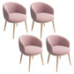 Home Scandinavian Arm Chair Parsons Back Metal Upholstered Dining Room Chair Pink 4 Piece Set Clearhalo ' kitchen&dining_furn' 'Dining Chairs' 'Dining Tables & Seating' 'dining_chair' 'furn' 'furn_dining_chair' 'Furniture' 'furniture_dining_chair' 'Kitchen & Dining Furniture' 'kitchen' 3725301
