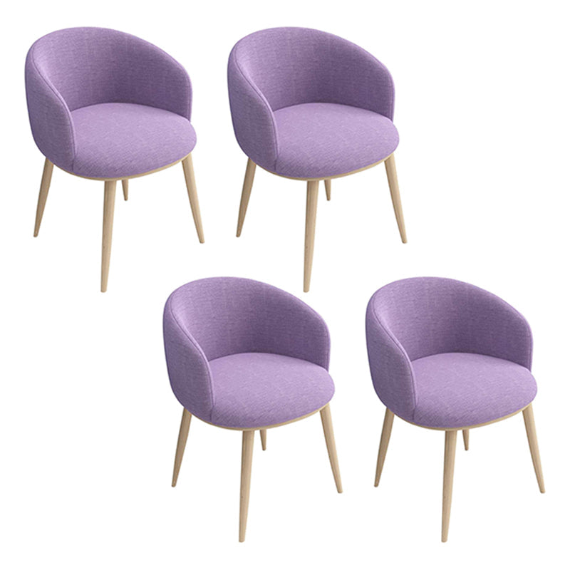 Home Scandinavian Arm Chair Parsons Back Metal Upholstered Dining Room Chair Purple 4 Piece Set Clearhalo ' kitchen&dining_furn' 'Dining Chairs' 'Dining Tables & Seating' 'dining_chair' 'furn' 'furn_dining_chair' 'Furniture' 'furniture_dining_chair' 'Kitchen & Dining Furniture' 'kitchen' 3725309