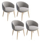 Home Scandinavian Arm Chair Parsons Back Metal Upholstered Dining Room Chair Light Gray 4 Piece Set Clearhalo ' kitchen&dining_furn' 'Dining Chairs' 'Dining Tables & Seating' 'dining_chair' 'furn' 'furn_dining_chair' 'Furniture' 'furniture_dining_chair' 'Kitchen & Dining Furniture' 'kitchen' 3725317