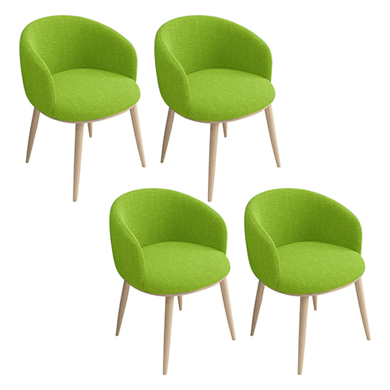 Home Scandinavian Arm Chair Parsons Back Metal Upholstered Dining Room Chair Light Green 4 Piece Set Clearhalo ' kitchen&dining_furn' 'Dining Chairs' 'Dining Tables & Seating' 'dining_chair' 'furn' 'furn_dining_chair' 'Furniture' 'furniture_dining_chair' 'Kitchen & Dining Furniture' 'kitchen' 3725320