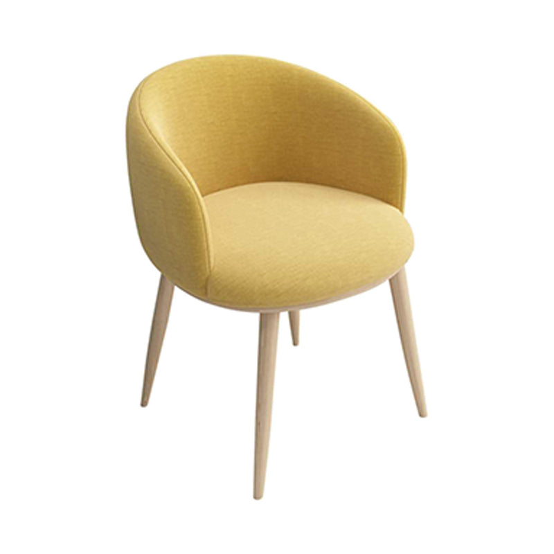 Home Scandinavian Arm Chair Parsons Back Metal Upholstered Dining Room Chair Ginger 1 Piece Clearhalo ' kitchen&dining_furn' 'Dining Chairs' 'Dining Tables & Seating' 'dining_chair' 'furn' 'furn_dining_chair' 'Furniture' 'furniture_dining_chair' 'Kitchen & Dining Furniture' 'kitchen' 3725321