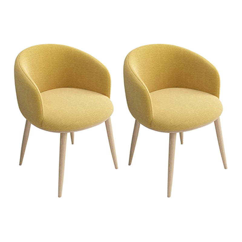 Home Scandinavian Arm Chair Parsons Back Metal Upholstered Dining Room Chair Ginger 2 Piece Set Clearhalo ' kitchen&dining_furn' 'Dining Chairs' 'Dining Tables & Seating' 'dining_chair' 'furn' 'furn_dining_chair' 'Furniture' 'furniture_dining_chair' 'Kitchen & Dining Furniture' 'kitchen' 3725322