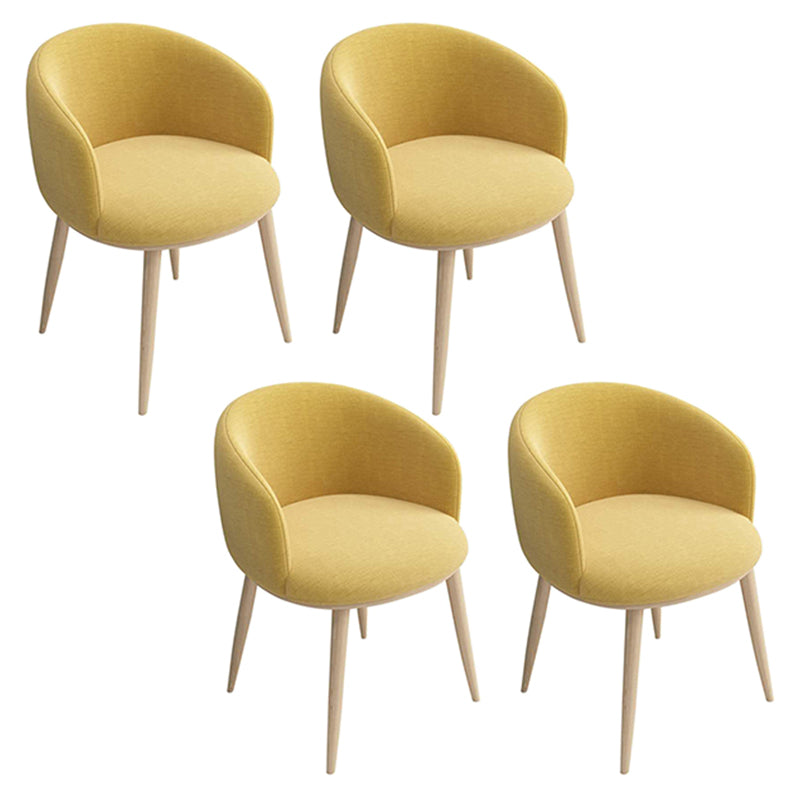 Home Scandinavian Arm Chair Parsons Back Metal Upholstered Dining Room Chair Ginger 4 Piece Set Clearhalo ' kitchen&dining_furn' 'Dining Chairs' 'Dining Tables & Seating' 'dining_chair' 'furn' 'furn_dining_chair' 'Furniture' 'furniture_dining_chair' 'Kitchen & Dining Furniture' 'kitchen' 3725323