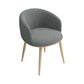 Home Scandinavian Arm Chair Parsons Back Metal Upholstered Dining Room Chair Dark Gray 1 Piece Clearhalo ' kitchen&dining_furn' 'Dining Chairs' 'Dining Tables & Seating' 'dining_chair' 'furn' 'furn_dining_chair' 'Furniture' 'furniture_dining_chair' 'Kitchen & Dining Furniture' 'kitchen' 3725324