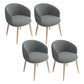 Home Scandinavian Arm Chair Parsons Back Metal Upholstered Dining Room Chair Dark Gray 4 Piece Set Clearhalo ' kitchen&dining_furn' 'Dining Chairs' 'Dining Tables & Seating' 'dining_chair' 'furn' 'furn_dining_chair' 'Furniture' 'furniture_dining_chair' 'Kitchen & Dining Furniture' 'kitchen' 3725326