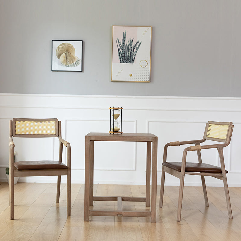 Traditional Style Rubberwood Chairs Kitchen Open Back Dining Side Chair Clearhalo ' kitchen&dining_furn' 'Dining Chairs' 'Dining Tables & Seating' 'dining_chair' 'furn' 'furn_dining_chair' 'Furniture' 'furniture_dining_chair' 'Kitchen & Dining Furniture' 'kitchen' 3725338