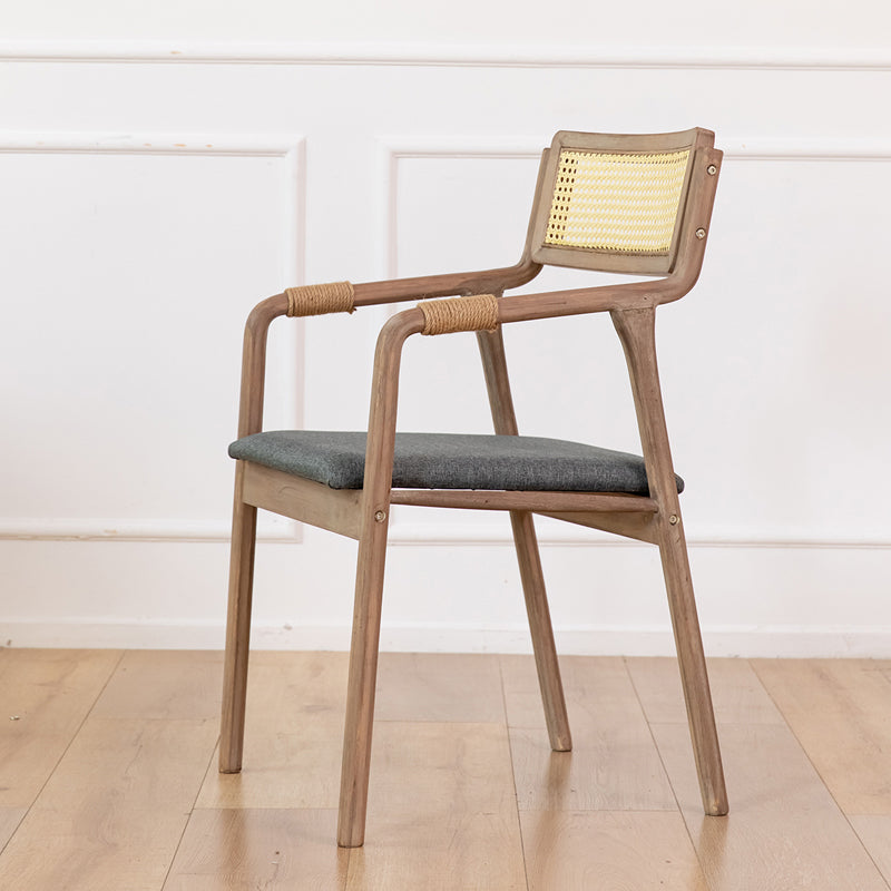 Traditional Style Rubberwood Chairs Kitchen Open Back Dining Side Chair Grey 1 Piece Clearhalo ' kitchen&dining_furn' 'Dining Chairs' 'Dining Tables & Seating' 'dining_chair' 'furn' 'furn_dining_chair' 'Furniture' 'furniture_dining_chair' 'Kitchen & Dining Furniture' 'kitchen' 3725339