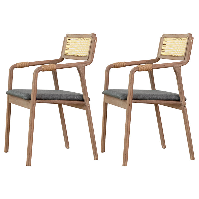 Traditional Style Rubberwood Chairs Kitchen Open Back Dining Side Chair Grey 2 Piece Set Clearhalo ' kitchen&dining_furn' 'Dining Chairs' 'Dining Tables & Seating' 'dining_chair' 'furn' 'furn_dining_chair' 'Furniture' 'furniture_dining_chair' 'Kitchen & Dining Furniture' 'kitchen' 3725340