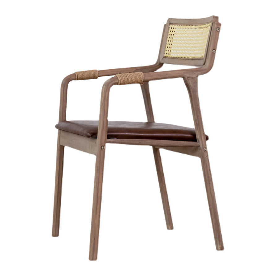 Traditional Style Rubberwood Chairs Kitchen Open Back Dining Side Chair Clearhalo ' kitchen&dining_furn' 'Dining Chairs' 'Dining Tables & Seating' 'dining_chair' 'furn' 'furn_dining_chair' 'Furniture' 'furniture_dining_chair' 'Kitchen & Dining Furniture' 'kitchen' 3725341