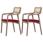Traditional Style Rubberwood Chairs Kitchen Open Back Dining Side Chair Red 2 Piece Set Clearhalo ' kitchen&dining_furn' 'Dining Chairs' 'Dining Tables & Seating' 'dining_chair' 'furn' 'furn_dining_chair' 'Furniture' 'furniture_dining_chair' 'Kitchen & Dining Furniture' 'kitchen' 3725347