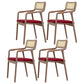 Traditional Style Rubberwood Chairs Kitchen Open Back Dining Side Chair Red 4 Piece Set Clearhalo ' kitchen&dining_furn' 'Dining Chairs' 'Dining Tables & Seating' 'dining_chair' 'furn' 'furn_dining_chair' 'Furniture' 'furniture_dining_chair' 'Kitchen & Dining Furniture' 'kitchen' 3725349