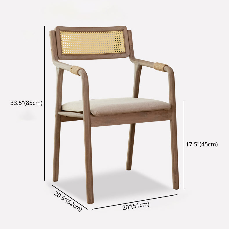 Traditional Style Rubberwood Chairs Kitchen Open Back Dining Side Chair Clearhalo ' kitchen&dining_furn' 'Dining Chairs' 'Dining Tables & Seating' 'dining_chair' 'furn' 'furn_dining_chair' 'Furniture' 'furniture_dining_chair' 'Kitchen & Dining Furniture' 'kitchen' 3725351