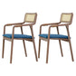 Traditional Style Rubberwood Chairs Kitchen Open Back Dining Side Chair Blue 2 Piece Set Clearhalo ' kitchen&dining_furn' 'Dining Chairs' 'Dining Tables & Seating' 'dining_chair' 'furn' 'furn_dining_chair' 'Furniture' 'furniture_dining_chair' 'Kitchen & Dining Furniture' 'kitchen' 3725353