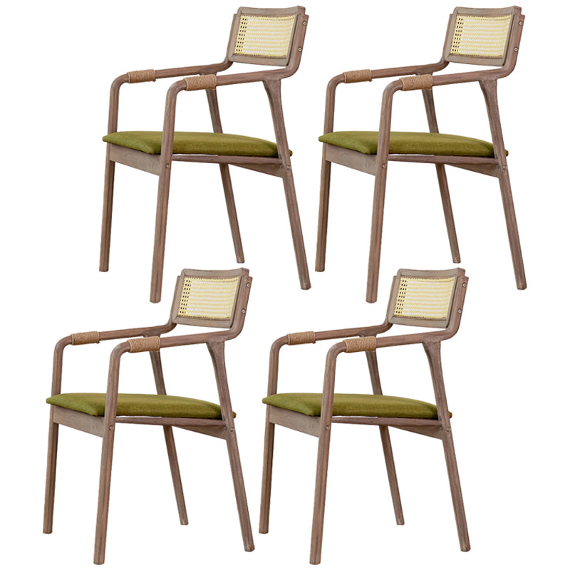 Traditional Style Rubberwood Chairs Kitchen Open Back Dining Side Chair Green 4 Piece Set Clearhalo ' kitchen&dining_furn' 'Dining Chairs' 'Dining Tables & Seating' 'dining_chair' 'furn' 'furn_dining_chair' 'Furniture' 'furniture_dining_chair' 'Kitchen & Dining Furniture' 'kitchen' 3725357