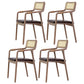 Traditional Style Rubberwood Chairs Kitchen Open Back Dining Side Chair Dark Coffee 4 Piece Set Clearhalo ' kitchen&dining_furn' 'Dining Chairs' 'Dining Tables & Seating' 'dining_chair' 'furn' 'furn_dining_chair' 'Furniture' 'furniture_dining_chair' 'Kitchen & Dining Furniture' 'kitchen' 3725366