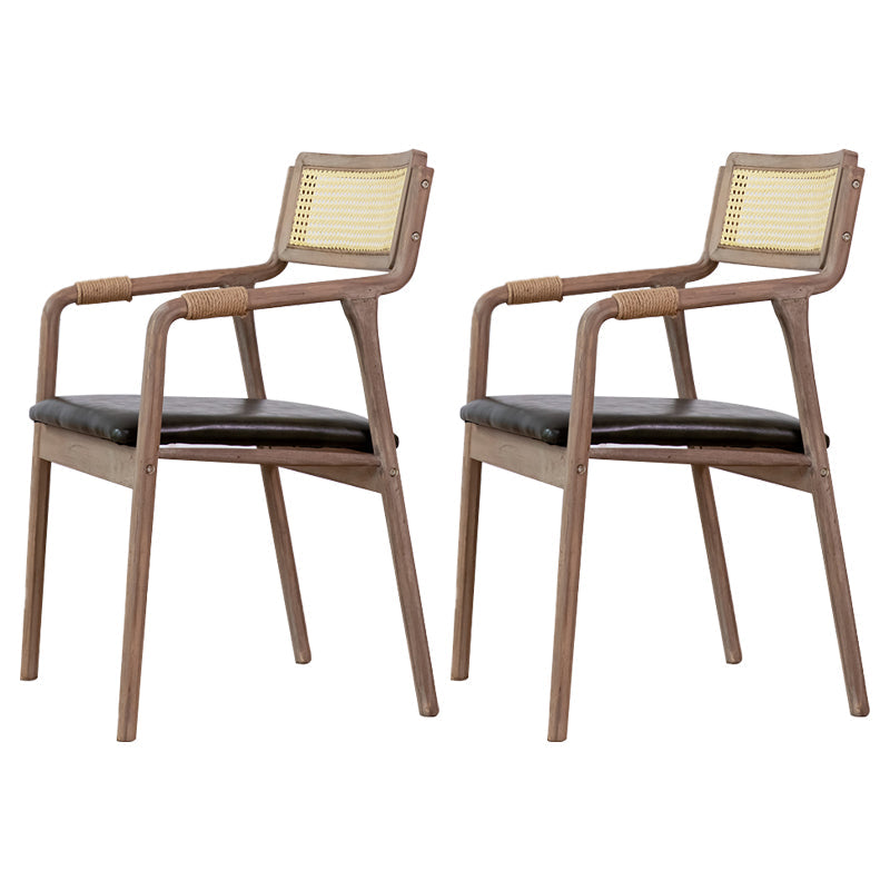 Traditional Style Rubberwood Chairs Kitchen Open Back Dining Side Chair Blackish Green 2 Piece Set Clearhalo ' kitchen&dining_furn' 'Dining Chairs' 'Dining Tables & Seating' 'dining_chair' 'furn' 'furn_dining_chair' 'Furniture' 'furniture_dining_chair' 'Kitchen & Dining Furniture' 'kitchen' 3725368