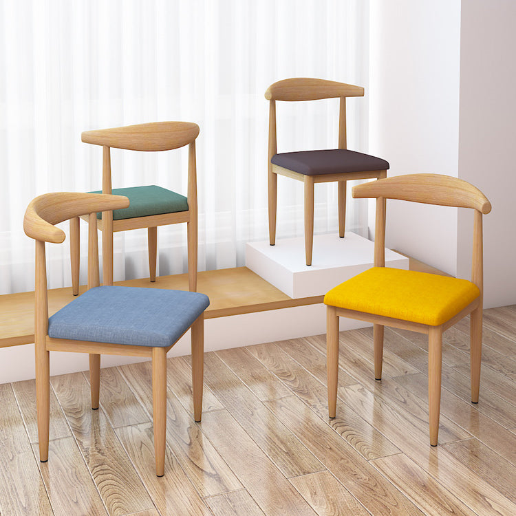 Scandinavian Style Metal Dining Chairs Dining Room Open Back Armless Dining Side Chair Clearhalo ' kitchen&dining_furn' 'Dining Chairs' 'Dining Tables & Seating' 'dining_chair' 'furn' 'furn_dining_chair' 'Furniture' 'furniture_dining_chair' 'Kitchen & Dining Furniture' 'kitchen' 3725375